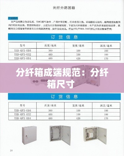 分纤箱成端规范：分纤箱尺寸 