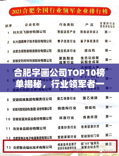 合肥字画公司TOP10榜单揭秘，行业领军者一览无余