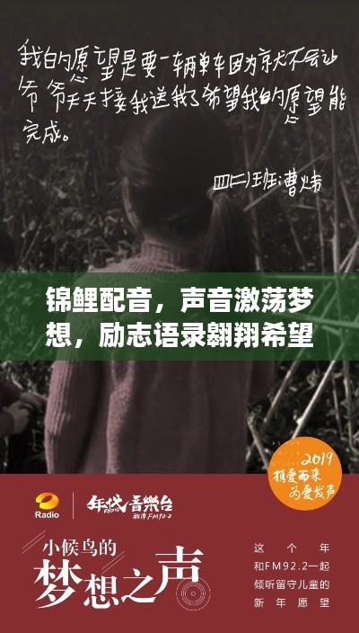 锦鲤配音，声音激荡梦想，励志语录翱翔希望之翼