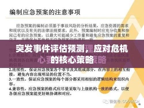 突发事件评估预测，应对危机的核心策略