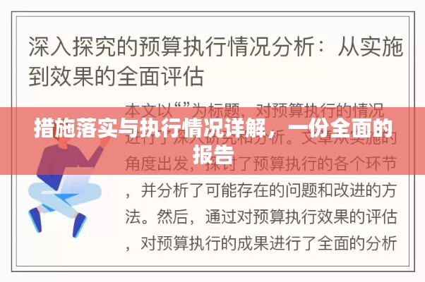 措施落实与执行情况详解，一份全面的报告