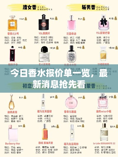 今日香水报价单一览，最新消息抢先看